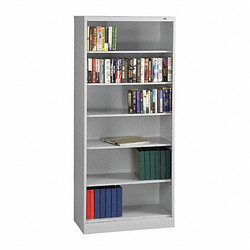 Tennsco Bookcase,Width 36 In,6 Shelf,Grey BC18-84 LIGHT GREY