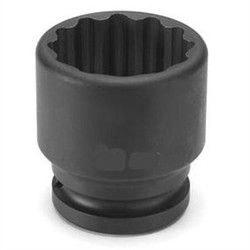 Grey Pneumatic Impact Socket,13/16",3/4"D,12pt.,Black 3126R