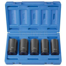 Grey Pneumatic Spindle Nut Set,1/2"D,5 pcs. 1705SN