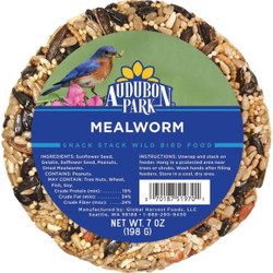 Audubon Park Snack Stack 7 Oz. Mealworm Bird Seed Cake 14496
