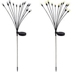 Alpine Warm White LED Firefly Solar Stake Light SLL2556BB-TM Pack of 20