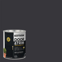 Rust-Oleum Stops Rust 1 Qt. Satin Black Door and Trim Paint 369383