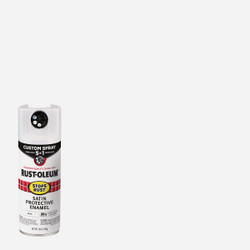 Rust-Oleum Stops Rust 12 Oz. Custom Spray 5 in 1 Satin Spray Paint, White 376870