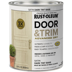 Rust-Oleum Stops Rust 1 Qt. Satin Dark Tint Base Door and Trim Paint 369390