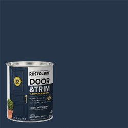 Rust-Oleum Stops Rust 1 Qt. Satin Nantucket Navy Door and Trim Paint 369386