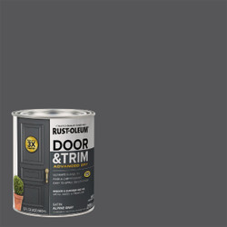 Rust-Oleum Stops Rust 1 Qt. Satin Alpine Gray Door and Trim Paint 369387