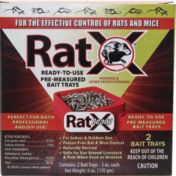 RatX Non-Toxic Ready-to-Use Bait Trays for Mice and Rats (2-Pack) 620104