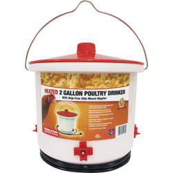 Farm Innovators 2 Gal. Plastic Heated Poultry Drinker HB-60P