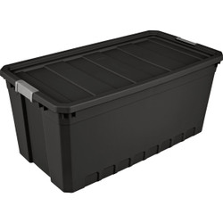 Sterilite 50 Gal./189L Black Stacker Storage Tote 14899003