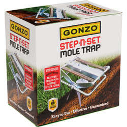 Gonzo Step-N-Set Steel Trigger Plate Mole Trap 5010