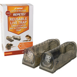 JT Eaton Repete Plastic Reusable Live Rat & Chipmunk Trap (2-Pack) 400-R