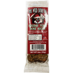 The Wild Bone Company Holiday Feast Bone Dog Treat, 2 Oz. 50103 Pack of 12