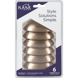 KasaWare Satin Bronze Cup Pull (6-Pack) K3833SN-6