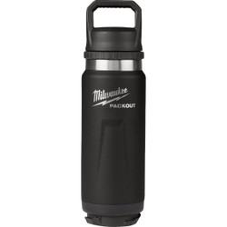 Milwaukee PackOut 24 Oz. Black Insulated Bottle with Chug Lid 48-22-8396B