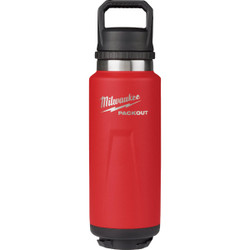 Milwaukee PackOut 36 Oz. Red Insulated Bottle with Chug Lid 48-22-8397R