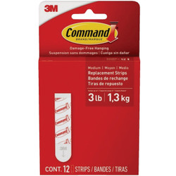 3M Command Medium Adhesive Strips, 12 Strips 17021-12ESF