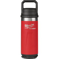 Milwaukee PackOut 18 Oz. Red Insulated Bottle with Chug Lid 48-22-8382R