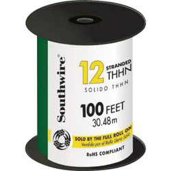 Southwire SIMpull 100 Ft. 12 AWG Stranded Green THHN Electrical Wire 22968284