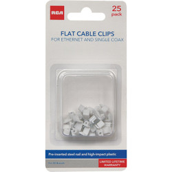 RCA Steel & Plastic Flat Cable Clips (25-Pack) TPHCLPSFEV