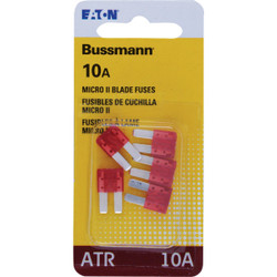 Bussmann 10A 32V ATR Non Indicating Blade Fuse, Red (5-Pack) BP/ATR-10-RP