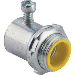 Halex 1 In. EMT Steel Set Screw Connector with Insulated Throat 82710