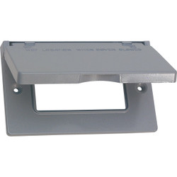 Southwire Single Gang Horizontal Gray Weatherproof GFCI Cover WCH1GFI-UPC