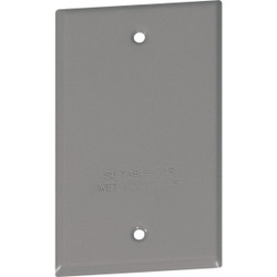 Southwire Single Gang Gray Weatherproof Blank Cover WC1B-UPC