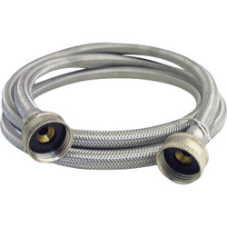 Lasco 3/4 In. x 5 Ft. Stainless Steel Washing Machine Hose 16-1806