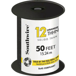 Southwire SIMpull 50 Ft. 12 AWG Stranded Black THHN Electrical Wire 22964183