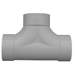 IPEX 4 In. PVC Sewer and Drain Two Way Tee 414155BC