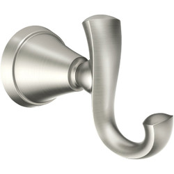 Moen Tiffin Single Robe Hook, Brushed Nickel MY4803BN