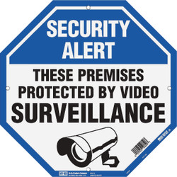 Hy-Ko 12 x 12 Plastic Sign, These Premises Protected By Video Survelliance