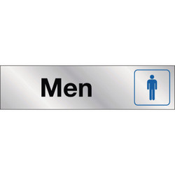 Hy-Ko 2x8 Men Restroom Sign
