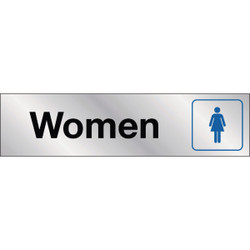 Hy-Ko 2x8 Women Restroom Sign