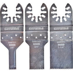 Genesis Flush Cut Oscillating Blade Assortment (3-Piece) GAMT501