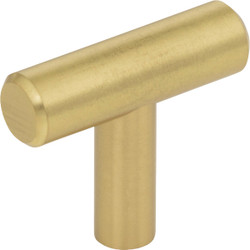 KasaWare 1-1/2 In. Overall Length Brushed Gold Cabinet T-Knob (10-Pack)