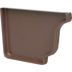 Amerimax 4 In. Galvanized Brown K-Style Right Gutter End Gap