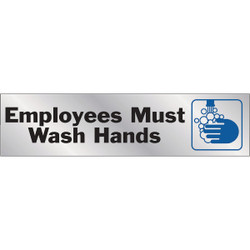 Hy-Ko 2x8 Employee Must Wash Hands Sign 489