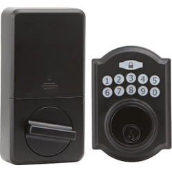 Steel Pro Electronic Deadbolt, Matte Black GA7X9D01AA