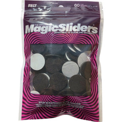 Magic Sliders 1 In. Dark Brown Felt Pads (60-Count) 61992