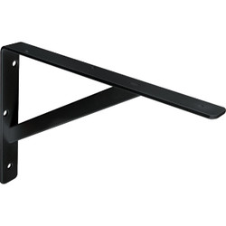 Knape & Vogt 208 Series 16 In. Black Super Duty L-Bracket 208 BLK 400