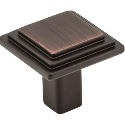 Elements Calloway 1-1/8 In. Length Brushed Oil Rubbed Bronze Square Knob 351DBAC