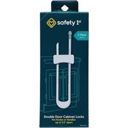 Safety 1st White Double Door Cabinet Slide Lock (2-Pack) 48481