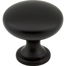 Elements Madison 1-3/16 In. Diameter Matte Black Mushroom Knob 3910-MB