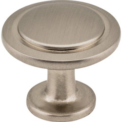 Elements Gatsby 1-1/4 In. Diameter Satin Nickel Mushroom Knob 3960-SN