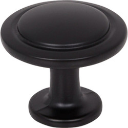 Elements Gatsby 1-1/4" Diameter Matte Black Mushroom Knob 3960-MB