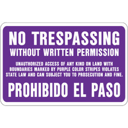 Hy-Ko  Aluminum Sign, No Trespassing SS-50