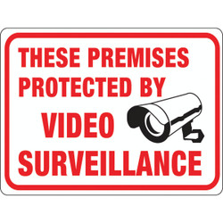 Hy-Ko Video Surveillance Sign 20619 Pack of 10