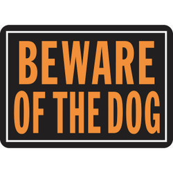 Hy-Ko 10x14 Day-Glo Aluminum Sign, Beware Of The Dog 838