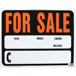 Hy-Ko 15x19 Heavy Gauge Plastic Sign, For Sale SP-112 Pack of 5